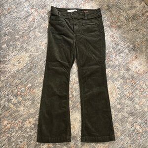 Anthropologie Olive Corduroy Pants